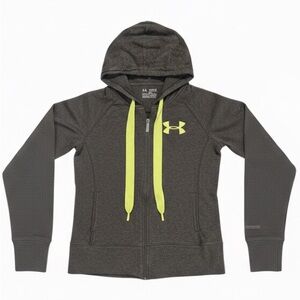 Under Armour Charcoal Hoodie Jacket with Lime Accents